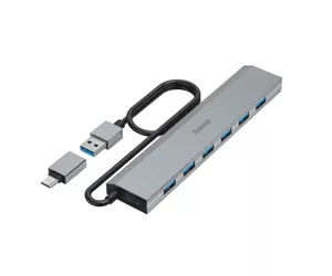 Hama 00200137 interface hub USB 3.2 Gen 1 (3.1 Gen 1) Type-A + Type-C 5000 Mbit/s Anthracite