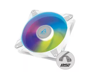 ARCTIC P14 PWM PST A-RGB - Semi-passive 140 mm case fan with digital A-RGB in white