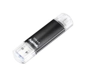Hama Laeta Twin USB-välkmälu 128 GB USB Type-A / Micro-USB 3.2 Gen 1 (3.1 Gen 1) Must