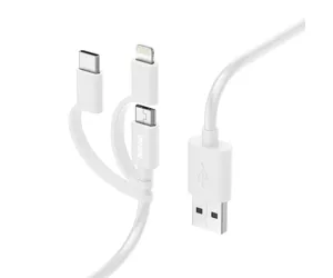 Hama 00201535 USB-kaabel 1 m USB 2.0 USB A Micro-USB B Valge