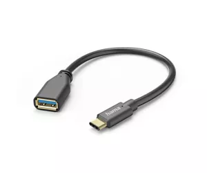 Hama 00125105 USB kabelis 0,15 m USB 3.2 Gen 1 (3.1 Gen 1) USB A USB C Melns