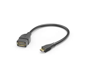 Hama 00201606 USB cable 0.15 m USB 2.0 Micro-USB B USB A Black