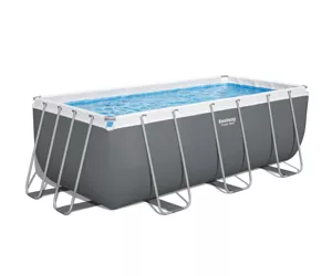 Bestway Power Steel 56456 / 23 antžeminis baseinas Karkasinis baseinas Stačiakampis 8124 L Pilka