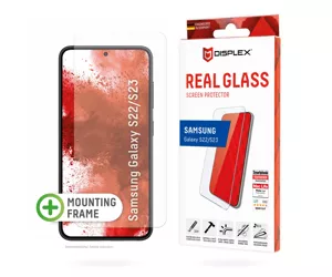 Displex Screen Protector (10H) for Samsung Galaxy S22/S23, Eco Mounting Frame, scratch resistant
