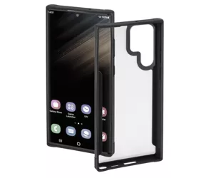 Hama Metallic Frame mobiliojo telefono dėklas 17,3 cm (6.8") Juoda, Permatomas