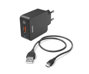 Hama 00201621 PDA/mobīlo telefonu lādētājs Melns Iekštelpas