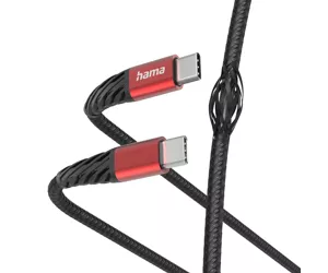 Hama Extreme USB kabelis 1,5 m USB 2.0 USB C Juoda, Raudona