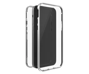 Hama 360° Glass mobile phone case 17 cm (6.7") Cover Silver, Transparent