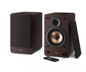 Sharp BOOKSHELF SPEAKERS loudspeaker 2-way Brown Wired & Wireless 60 W