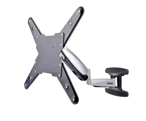StarTech.com VESA TV Wall Mount, Adjustable Full Motion TV Wall Mount For 23"-55" Displays, Slim TV Mounting Bracket Supports 66lb (30kg), Extendable/Tilting/Swivel TV Wall Mount