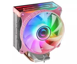 Mars Gaming MCPU-VR Pink CPU Heatsink Dual Infinity Mirror ARGB 4 HCT Heatpipes 180W TDP Ultra-quiet PWM 12cm Fan