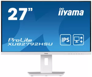iiyama ProLite XUB2792HSU-W5 LED display 68,6 cm (27") 1920 x 1080 pikseliai „Full HD“ Balta