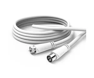 Hama 00179257 coaxial cable 10 m F-type White