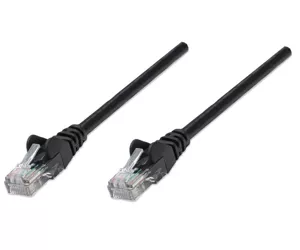 Intellinet Network Patch Cable, Cat5e, 5m, Black, CCA, U/UTP, PVC, RJ45, Gold Plated Contacts, Snagless, Booted, Lifetime Warranty, Polybag
