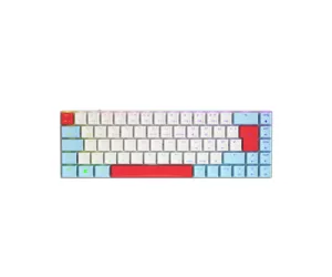 CHERRY MX-LP 2.1 Compact Wireless klaviatūra RD belaidis ryšys + „Bluetooth“ QWERTZ Vokiečių Balta