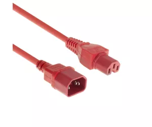 ACT AK5298 power cable Red 0.6 m IEC C14 IEC C15