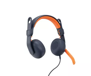 Logitech Zone Learn Laisvų rankų įranga Vielinis Su lankeliu Lavinimas Mėlyna, Oranžinė