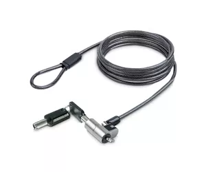 StarTech.com NANOK-LAPTOP-LOCK kabeļu slēdzene Melns, Sudrabs 2 m