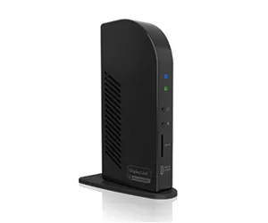 ICY BOX DisplayLink Hybrid DockingStation 12 in 1 Vielinis USB 3.2 Gen 1 (3.1 Gen 1) Type-C Juoda