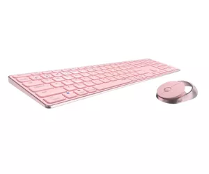 Rapoo 9850M keyboard Mouse included RF Wireless + Bluetooth QWERTZ German Pink