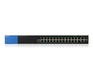 Linksys LGS528P Управляемый L2/L3 Gigabit Ethernet (10/100/1000) Питание по Ethernet (PoE) 1U Черный