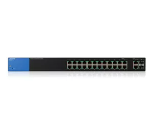 Linksys LGS326P Управляемый Gigabit Ethernet (10/100/1000) Питание по Ethernet (PoE) Черный, Синий