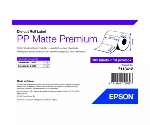 Epson 7113412 etiketė spausdinimui Balta Lipni spausdintuvo etiketė