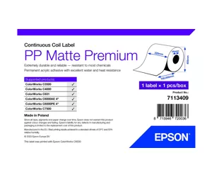 Epson 7113409 printerimärgis Valge Iseliimuv printerisilt