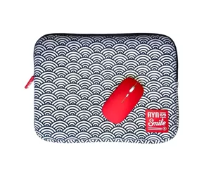 Smile 112008140199 knyginio kompiuterio dėklas 35,6 cm (14") Įmautė Navy, Balta