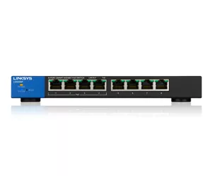 Linksys LGS308P Управляемый Gigabit Ethernet (10/100/1000) Питание по Ethernet (PoE) Черный, Синий