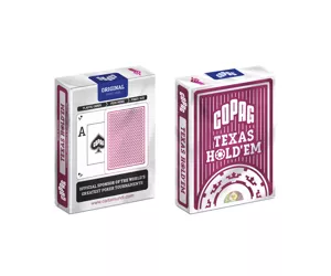 Copag Texas Hold'em SILVER - 4 Peek Index - TBX Red