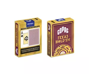 Copag Texas Hold'em GOLD - Jumbo Face - 2 index - TBX Red