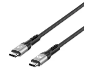 Manhattan 356374 USB Kabel 1 m USB4 Gen 3x2 USB C Schwarz