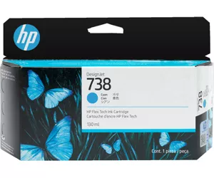 HP 738 130-ml Cyan DesignJet ink cartridge
