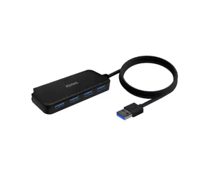 AISENS A106-0714 interface hub USB 3.2 Gen 1 (3.1 Gen 1) Type-A 5000 Mbit/s Black