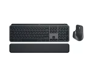 Logitech MX Keys S Combo tastatūra Pele iekļauta RF bezvadu sakari + Bluetooth QWERTY US International Grafīts