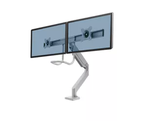 Fellowes Eppa Dual Crossbar Monitor Arm - Silver