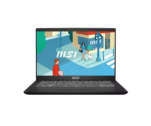 MSI Modern 14 C12M-475NL Knyginis kompiuteris 35,6 cm (14") „Full HD“ Intel® Core™ i3 i3-1215U 8 GB DDR4-SDRAM 512 GB SSD Wi-Fi 6 (802.11ax) Windows 11 Home Juoda