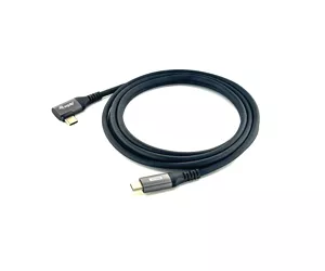 Equip USB 2.0 C auf C 90° abgewinkeltes Kabel, Stecker/Stecker, 2,0 m, 100 W mit Emark-Chip