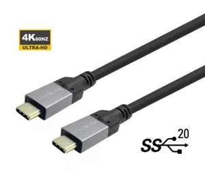 Vivolink PROUSBCMM3 USB kabelis 3 m USB 3.2 Gen 2 (3.1 Gen 2) USB C Melns
