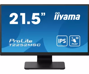 iiyama ProLite T2252MSC-B2 PC lamekuvar 54,6 cm (21.5") 1920 x 1080 pikslit Full HD LCD Puutetundlik ekraan Must