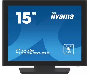 iiyama ProLite T1532MSC-B1S computer monitor 38.1 cm (15") 1024 x 768 pixels XGA LCD Touchscreen Black