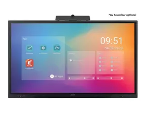 Sharp PN-LC752 Skaitmeninis informacinis plokščias ekranas 190,5 cm (75") LCD „Wi-Fi“ 450 cd/m² 4K Ultra HD Juoda Lietimui jautrus ekranas Integruotas procesorius Android 11 16/7