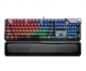 MSI VIGOR GK71 SONIC RED FR klaviatuur USB QWERTY Prantsuse Must
