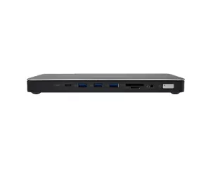 V7 DOCKTB4PT knyginių kompiuterių dokas / jungčių replikatorius Vielinis Thunderbolt 4 Juoda, Sidabras