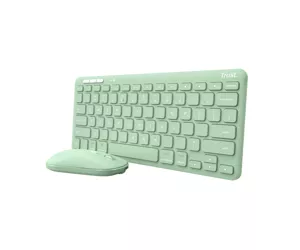 Trust Lyra klaviatūra Pelė įskaityta RD belaidis ryšys + „Bluetooth“ QWERTY Anglų (JAV) Žalia