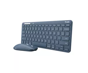Trust Lyra keyboard Mouse included RF Wireless + Bluetooth QWERTY US English Blue