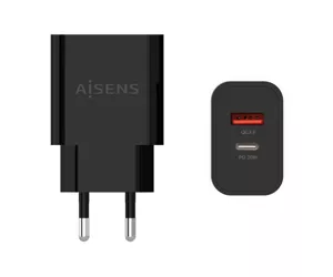 AISENS A110-0682 зарядное устройство для мобильных устройств Цифровая камера, Мобильный телефон, Ноутбук, Смартфон, Планшет Черный Кабель переменного тока Быстрая зарядка Для помещений