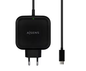 AISENS ASCH-1PD65WL-BK зарядное устройство для мобильных устройств Цифровая камера, Мобильный телефон, Смартфон, Планшет Черный Кабель переменного тока Для помещений