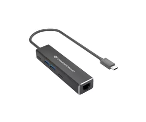 Conceptronic ABBY14B knyginių kompiuterių dokas / jungčių replikatorius Vielinis USB 3.2 Gen 1 (3.1 Gen 1) Type-C Pilka